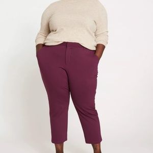 Universal Standard Cigarette Ponte Pants - Plum Size M (18-20)
